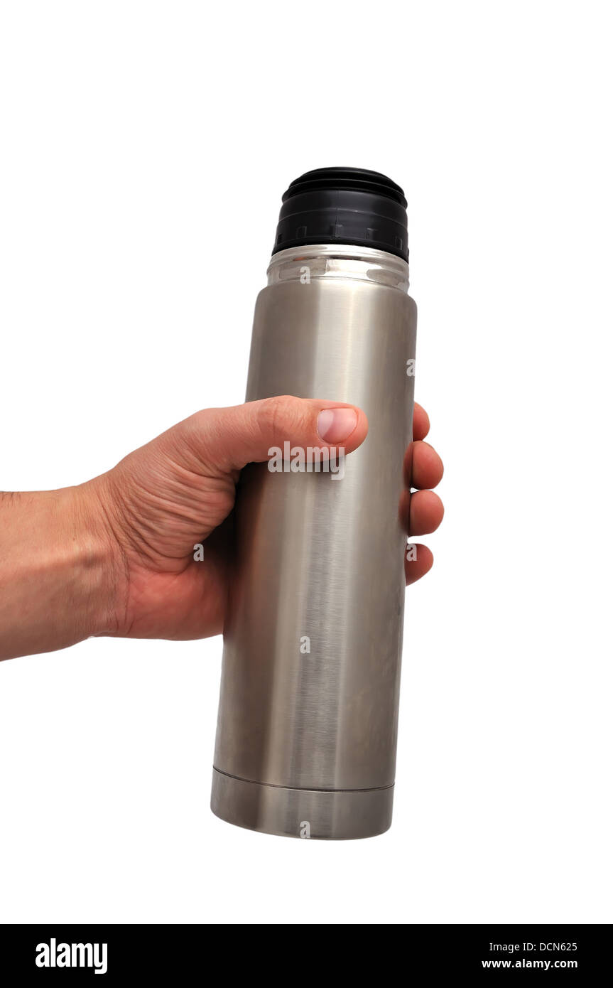 metal thermos Stock Photo