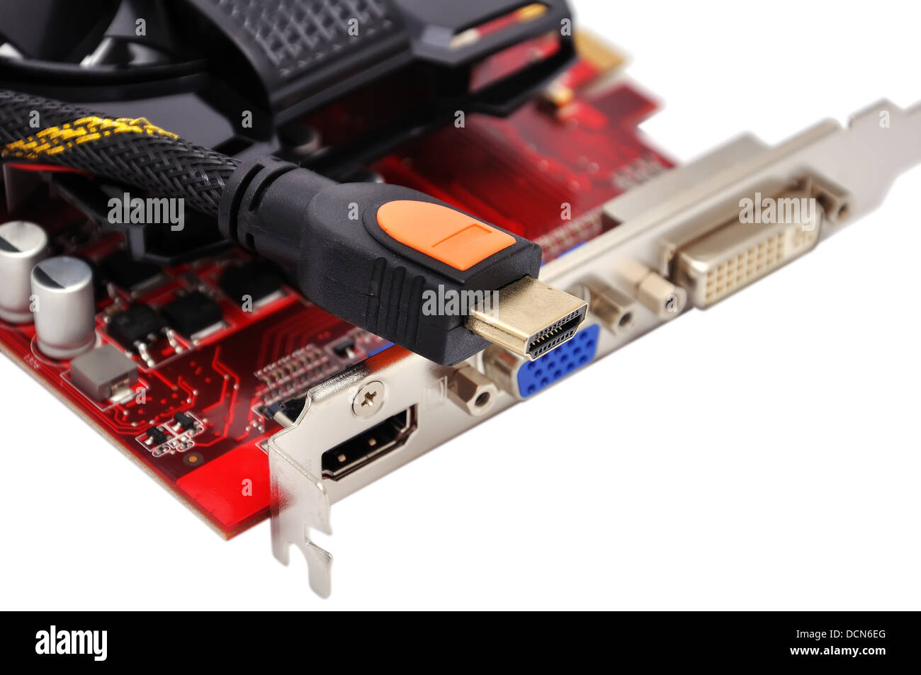 video card and hdmi cable Stock Photo Alamy