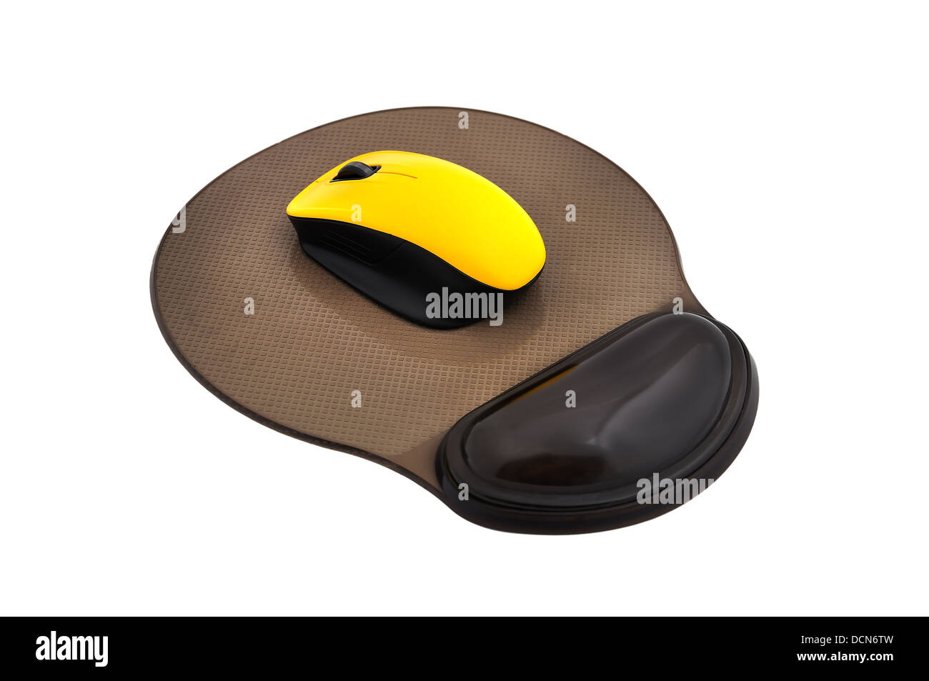 wireless mouse and mause pad Stock Photo