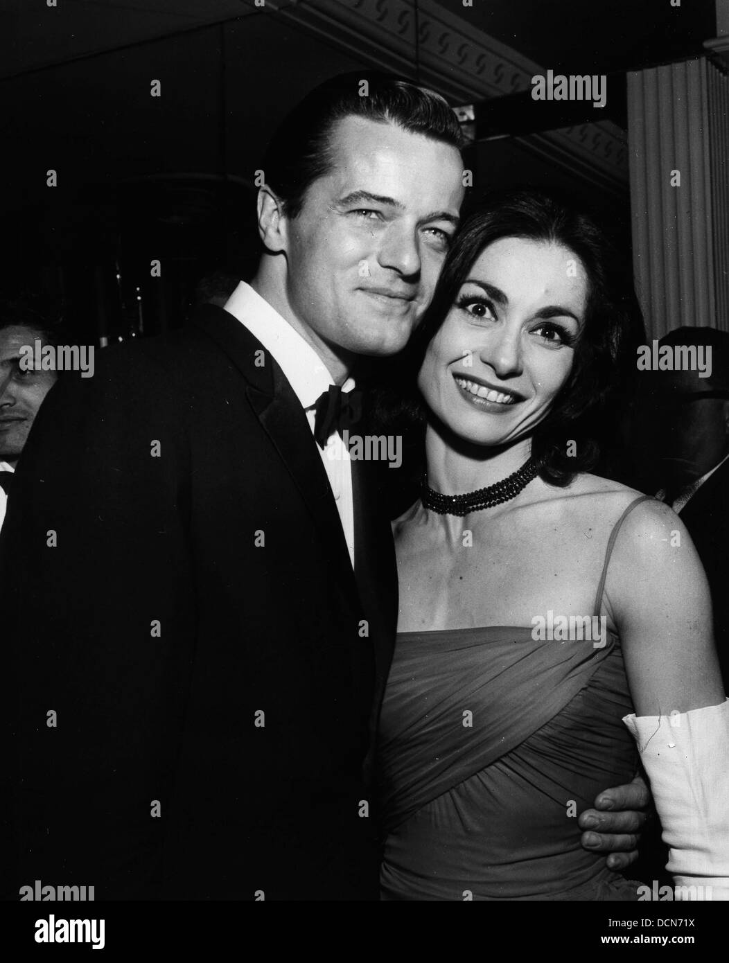 ROBERT GOULET with wife Carol Lawrence at reception following the show of Carol's Nite.a746-1a.Supplied by   Photos, inc.(Credit Image: © Supplied By Globe Photos, Inc/Globe Photos/ZUMAPRESS.com) Stock Photo