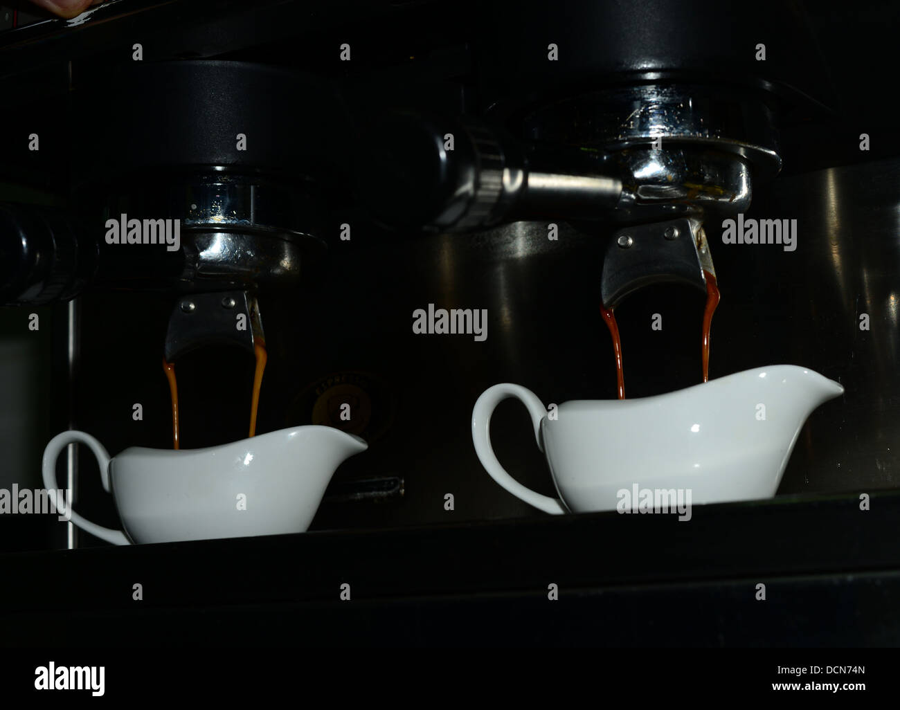 Coffee. Extraction of espresso Stock Photo Alamy