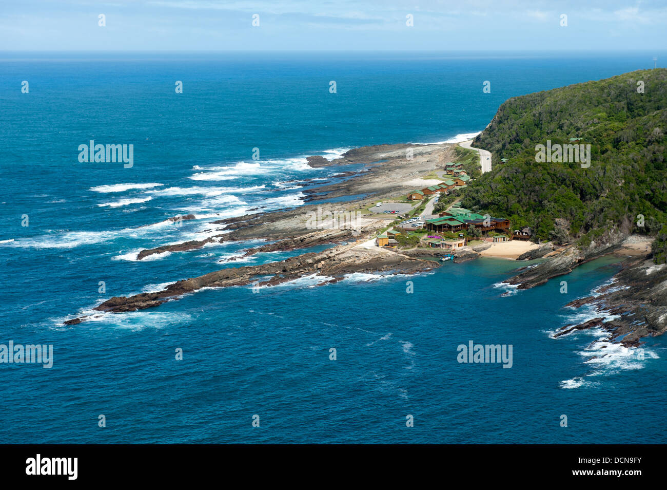 Storms River Mouth Rest Camp, Tsitsikamma, Garden Route National Park, South Africa Stock Photo Storms River Mouth Rest Camp, Tsitsikamma, Garden Route National Park, South Africa Stock Photo