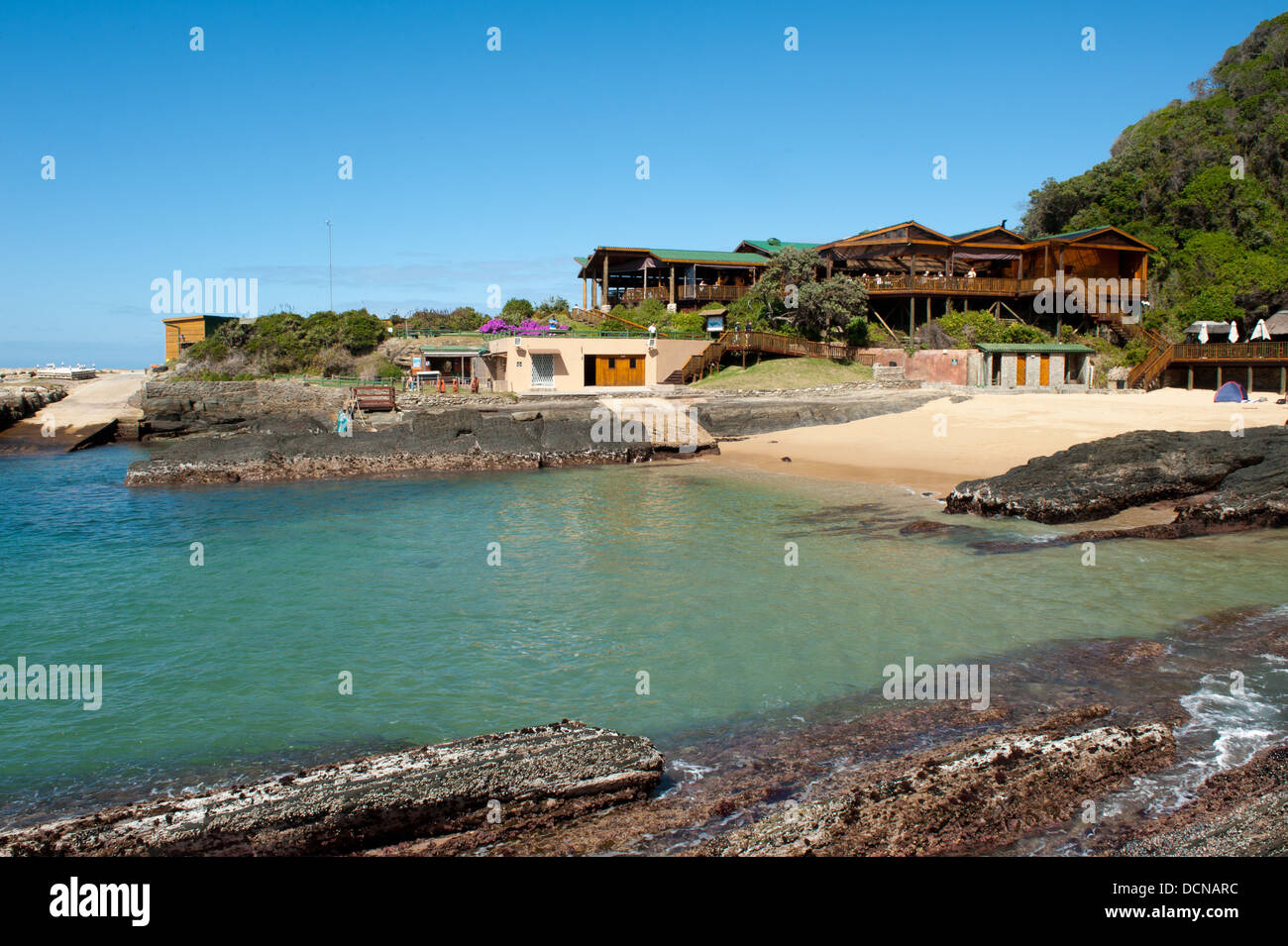 Storms River Mouth Rest Camp, Tsitsikamma, Garden Route National Park, South Africa Stock Photo