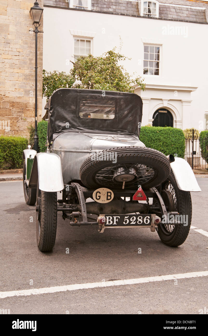 A 1924 Alvis vintage car parked in Village Gloucestershire