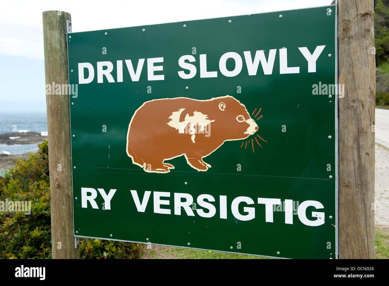 Sign, Tsitsikamma, Garden Route National Park, South Africa Stock Photo