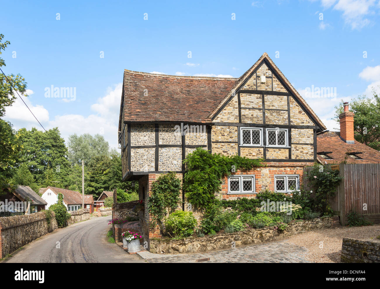Now a charming cottage, The Old Prison House at Shere, Surrey, southern