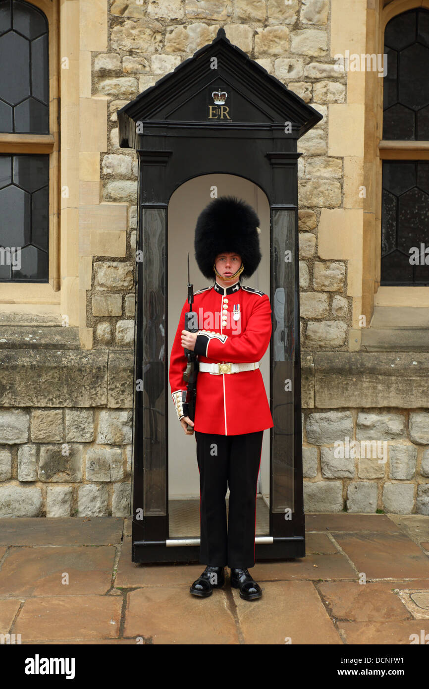 Guard at Tower of London, England Stock Photo