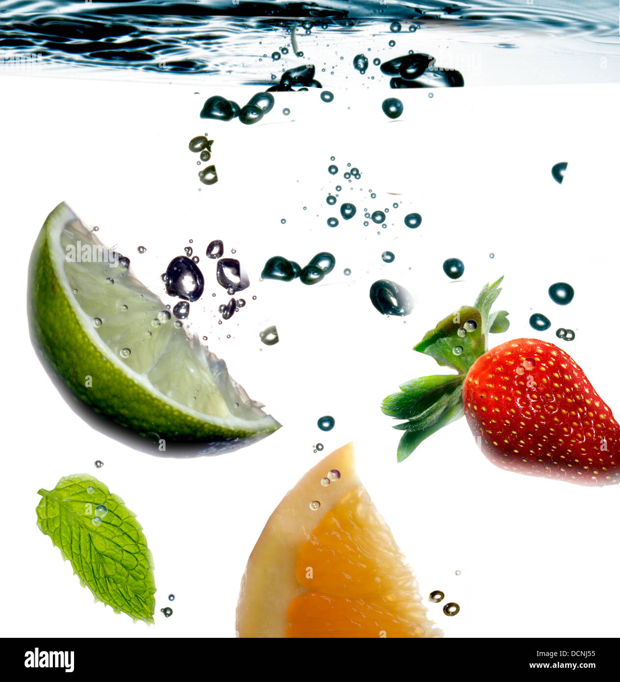 fruit drop water Stock Photo Alamy
