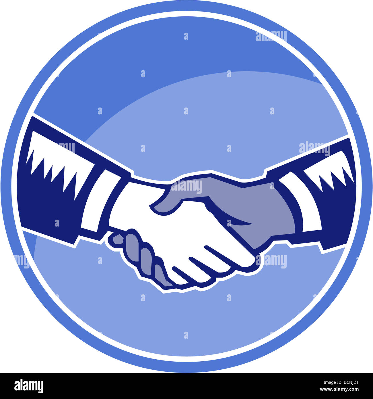 Hand shake illustration hi-res stock photography and images - Alamy