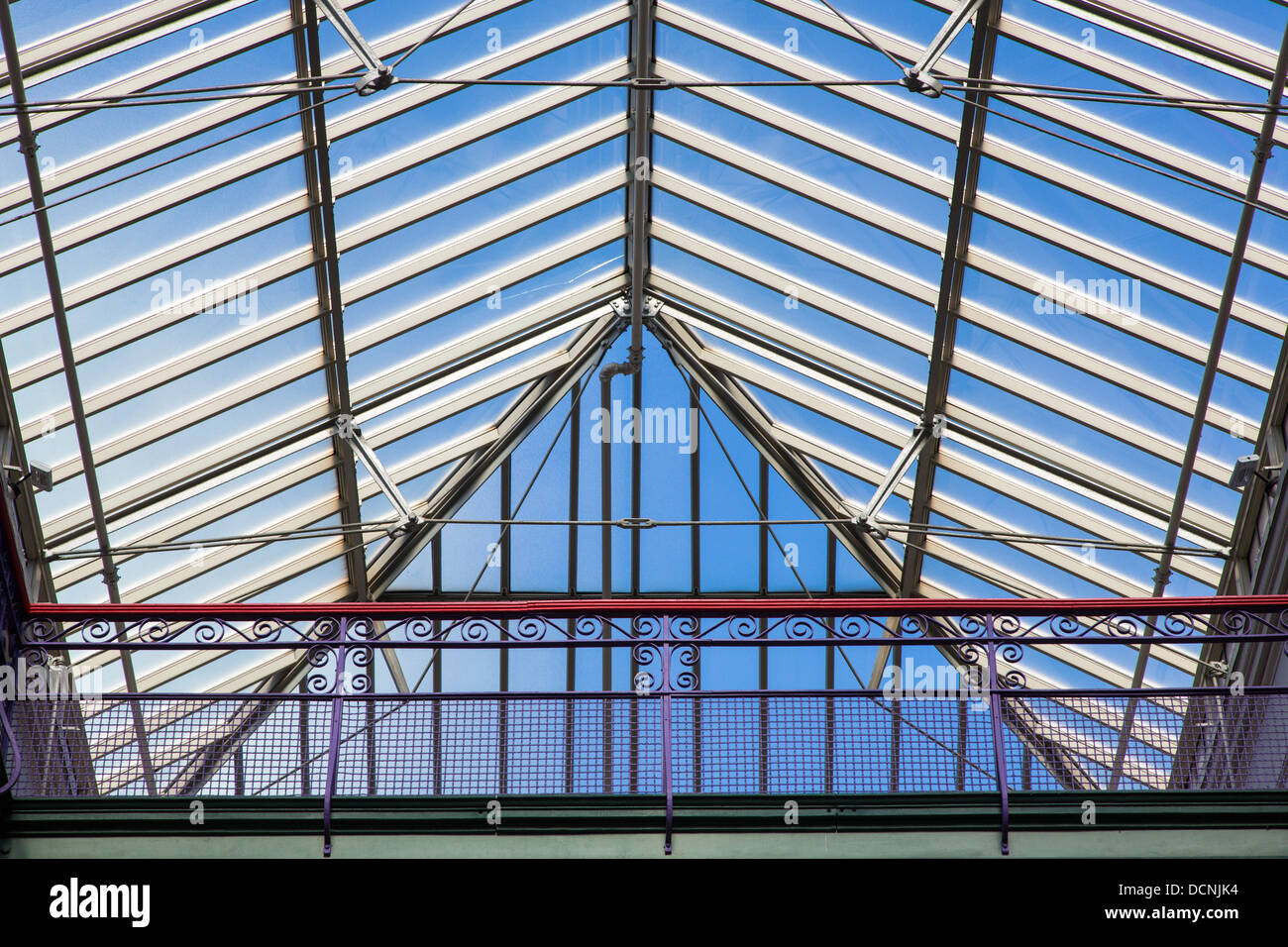 Interior skylight of the Market Arcade designed by Edward B. Green