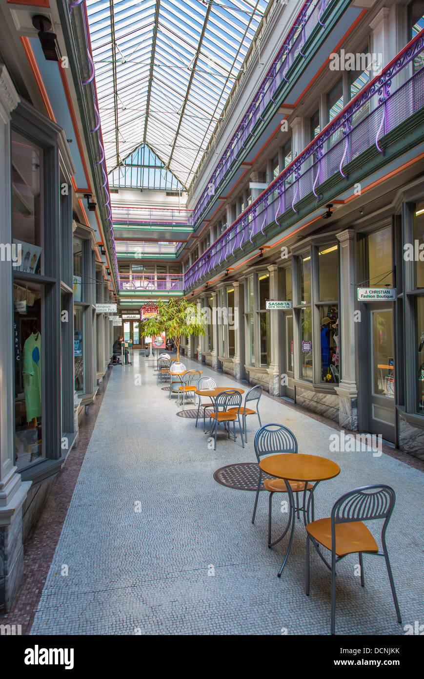Interior of the Market Arcade designed by Edward B. Green built in 1892 ...