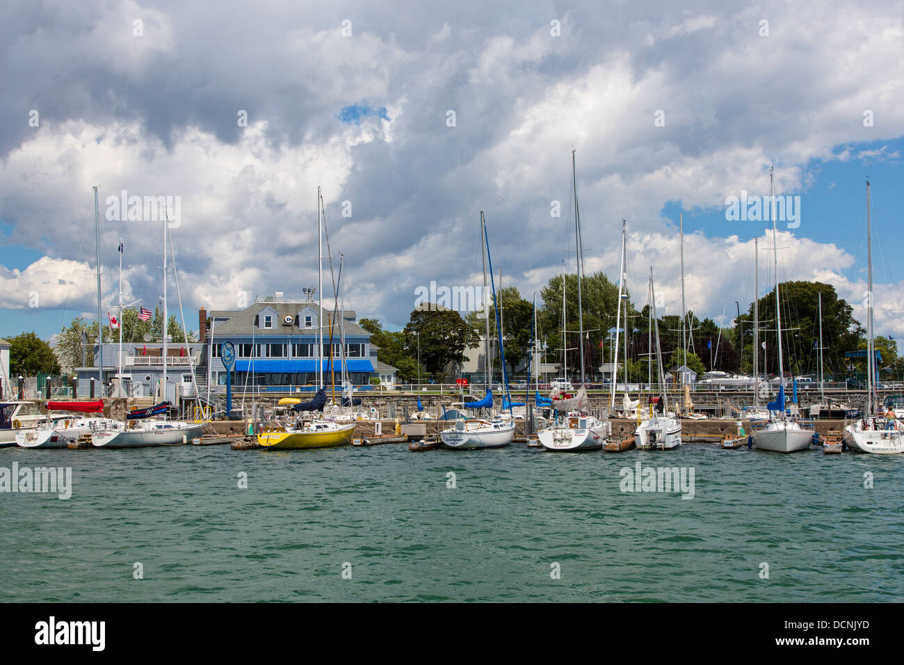 Buffalo Yacht Club on Lake Erie in city of Buffalo New York, United States in the city of Buffalo New York United States Stock Photo