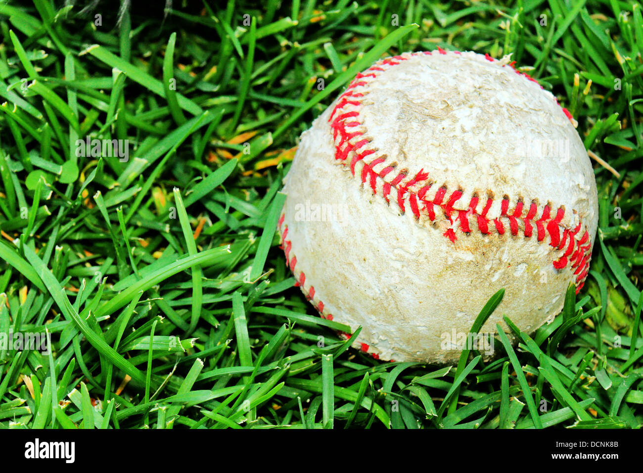 Baseball on grass Stock Photo Alamy