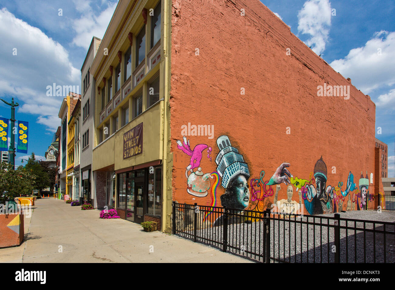 Mural painted on building in downtown Buffalo New York United States