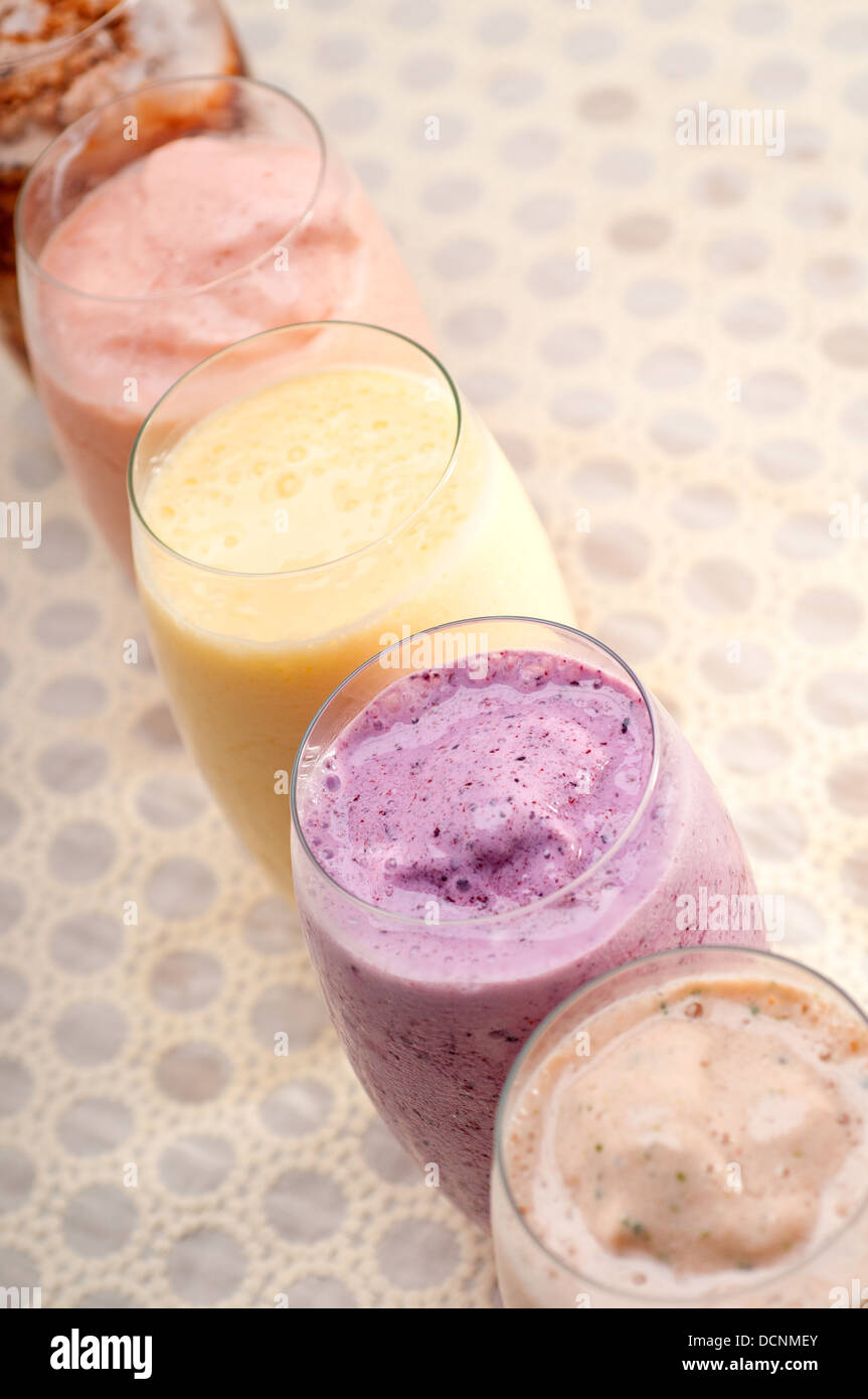 selection of fruits long drinks Stock Photo Alamy