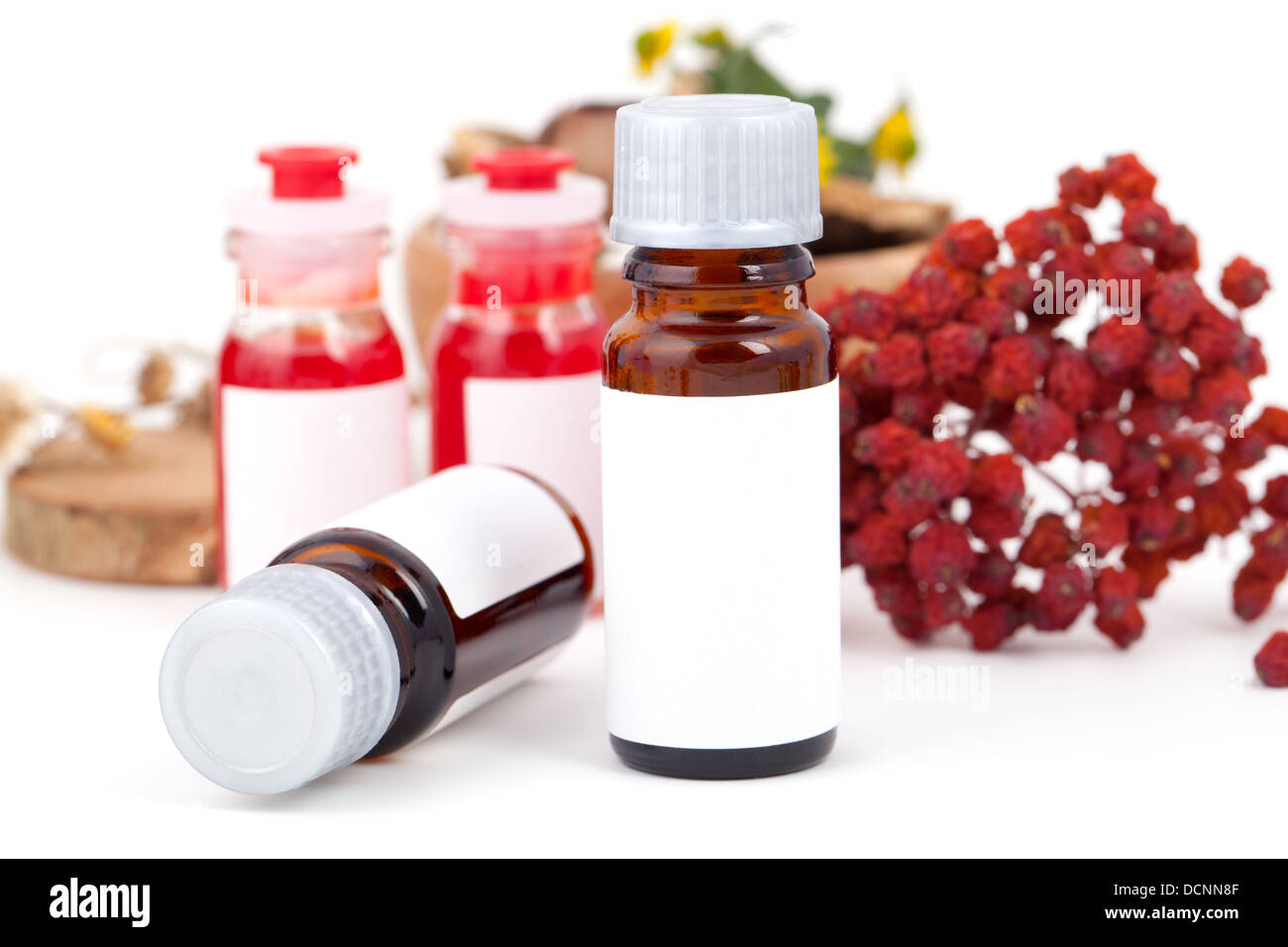 Medical bottles on white background Stock Photo - Alamy