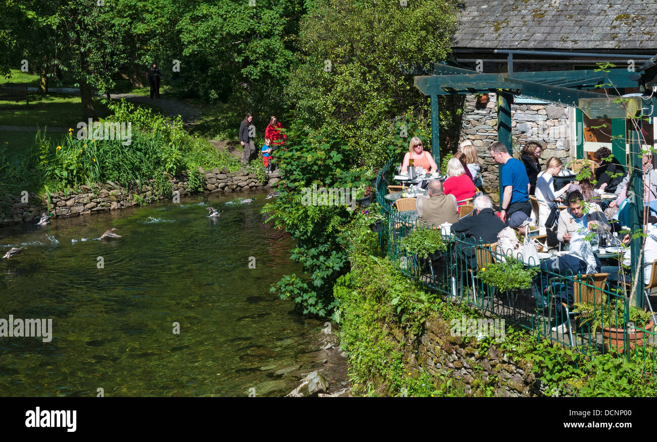 Great Britain, England, Cumbria, Lake District, Grasmere, The Rowan Tree, riverside restaurant Stock Photo