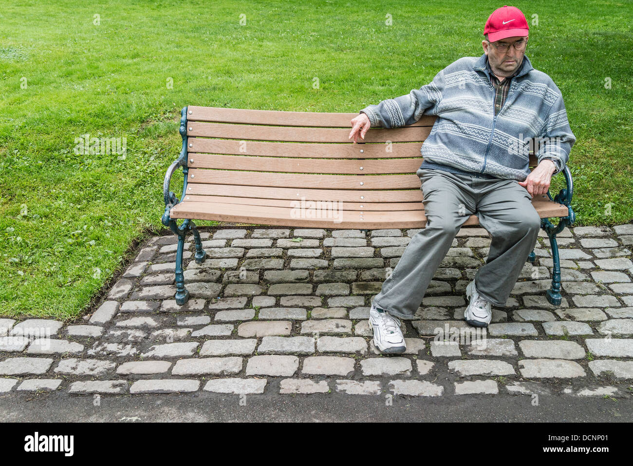 Older Man On A Bench High Resolution Stock Photography and Images - Alamy