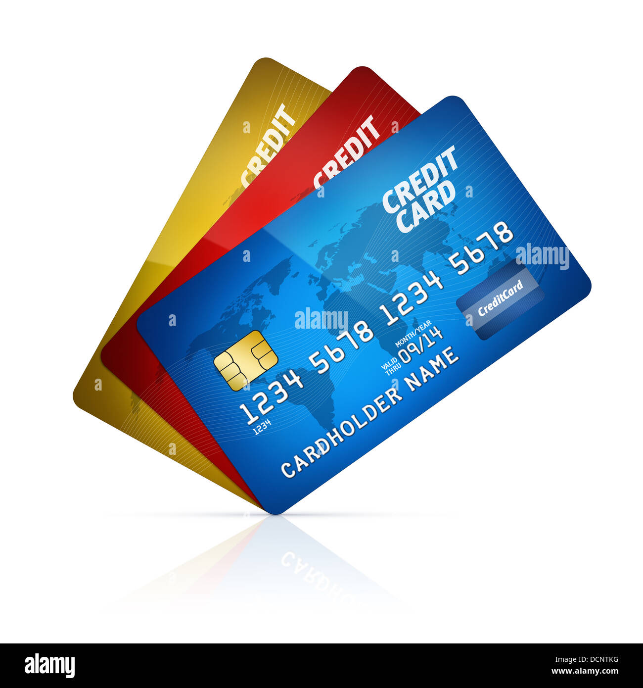 Credit card collection isolated Stock Photo Alamy