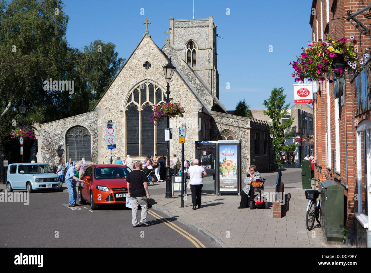 Thetford Market Town Centre Shops High Resolution Stock Photography and
