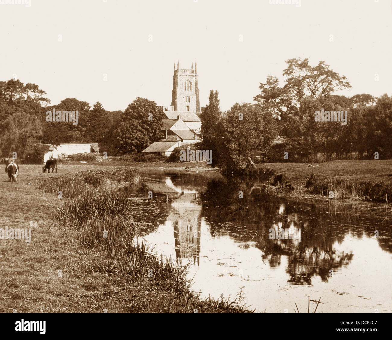 Kempsford River Thames Victorian period Stock Photo