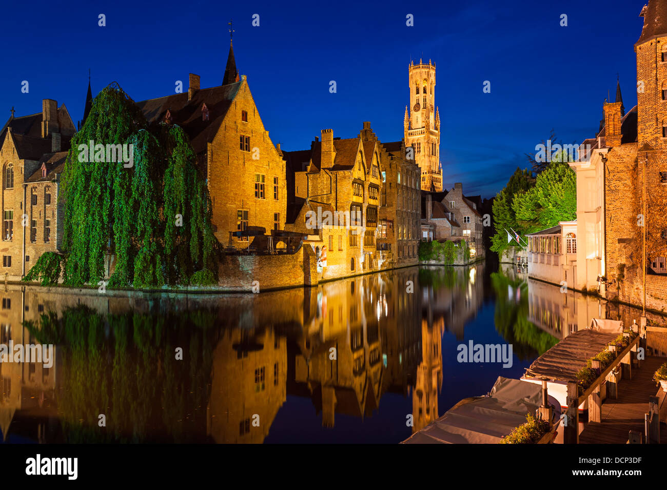 Rozenhoedkaai Bruges Belgium Stock Photo