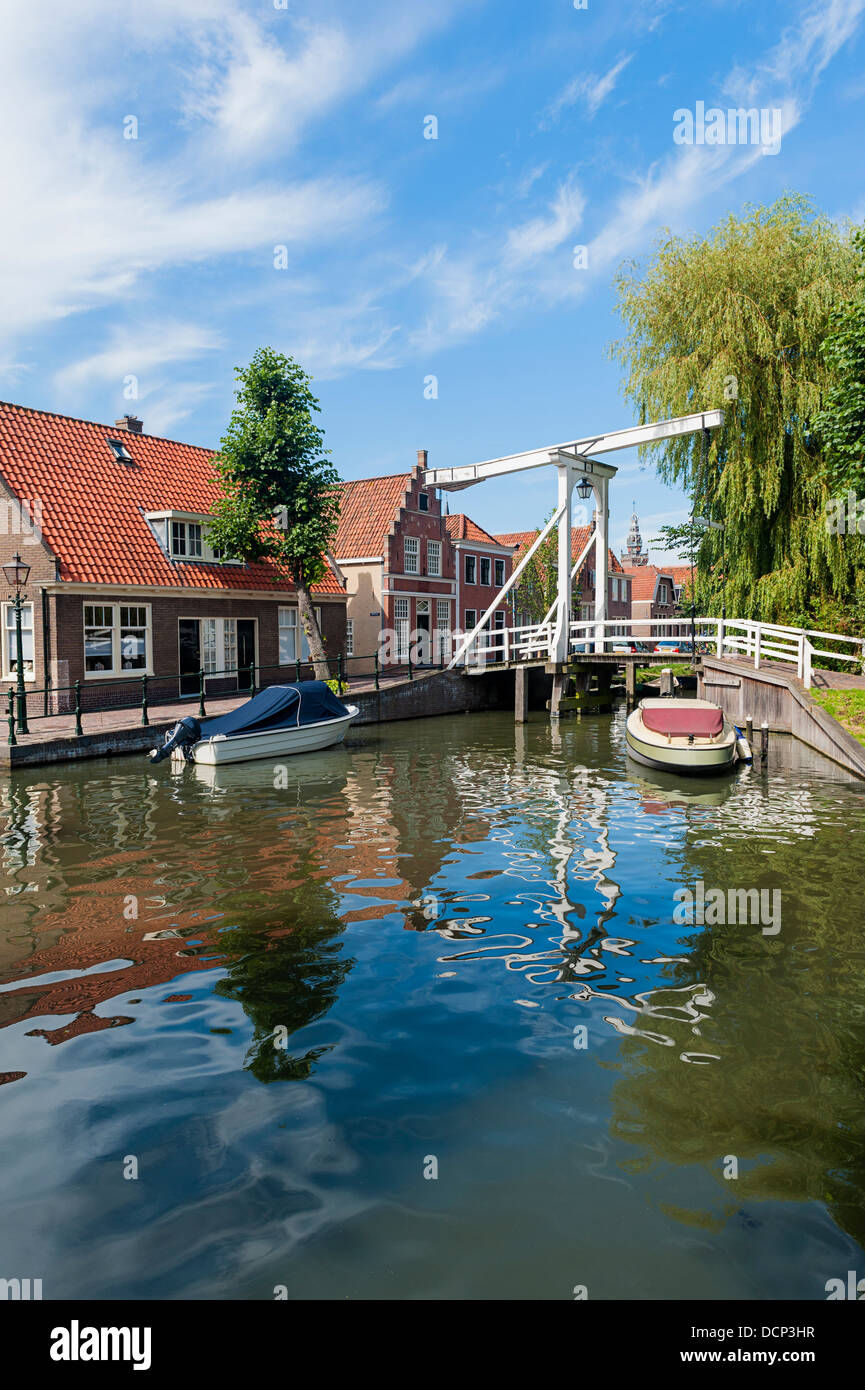 Canal in Monnickendam Netherlands Stock Photo