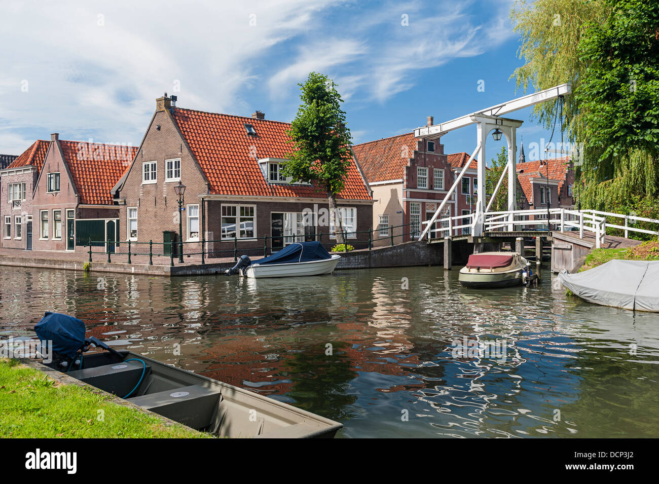 Canal in Monnickendam Netherlands Stock Photo