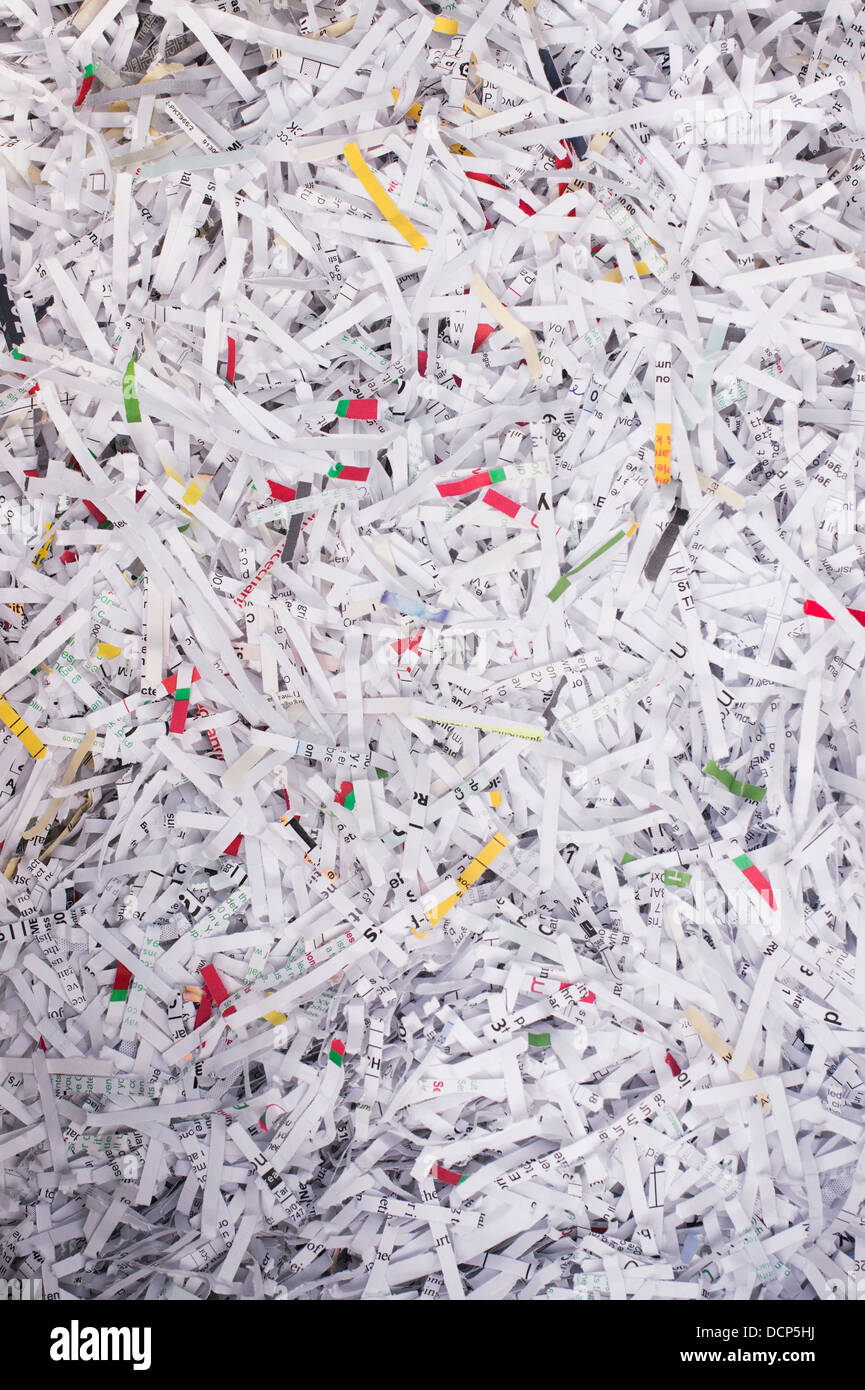 Shredded paper. Shredded Documents Stock Photo