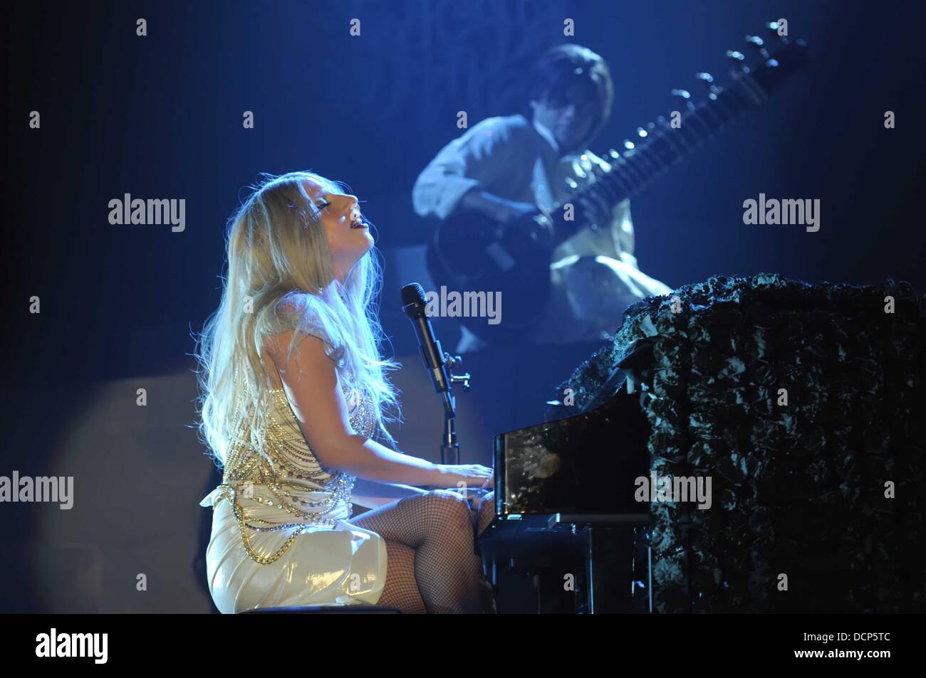 Lady Gaga performs during the closing party following the first Formula 1  Indian Grand Prix at LAP at the Buddh International Circuit India -  30.10.11 Stock Photo - Alamy