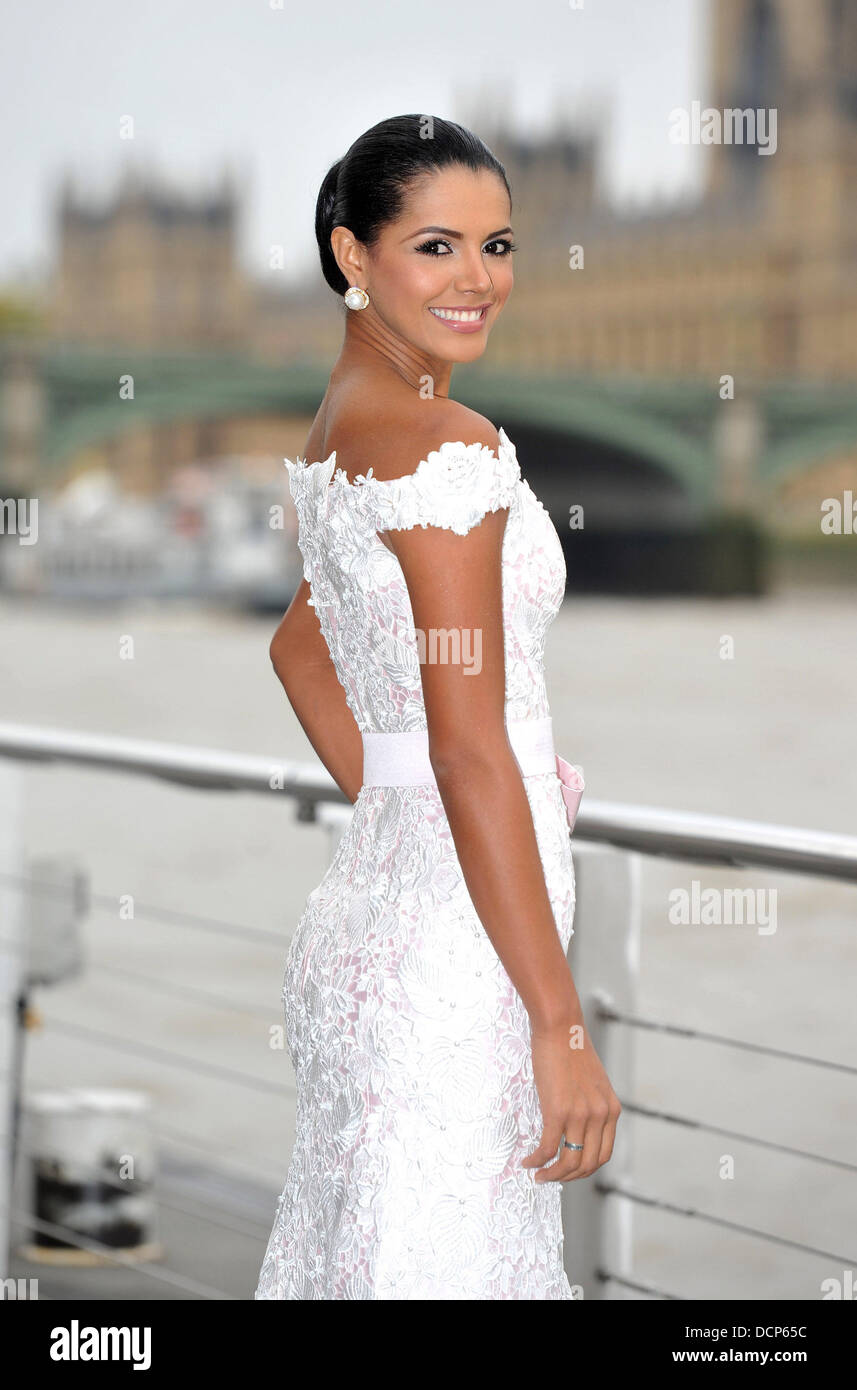 Miss Venezuela Miss World - photocall held at the London Eye Pier. London, England - 31.10.11 Stock Photo