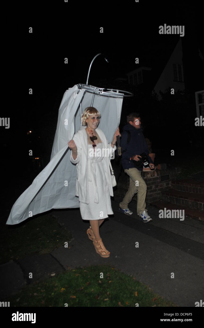 Karoline Copping arrives for Jonathan Ross' Halloween party London, England - 31.10.11 Stock