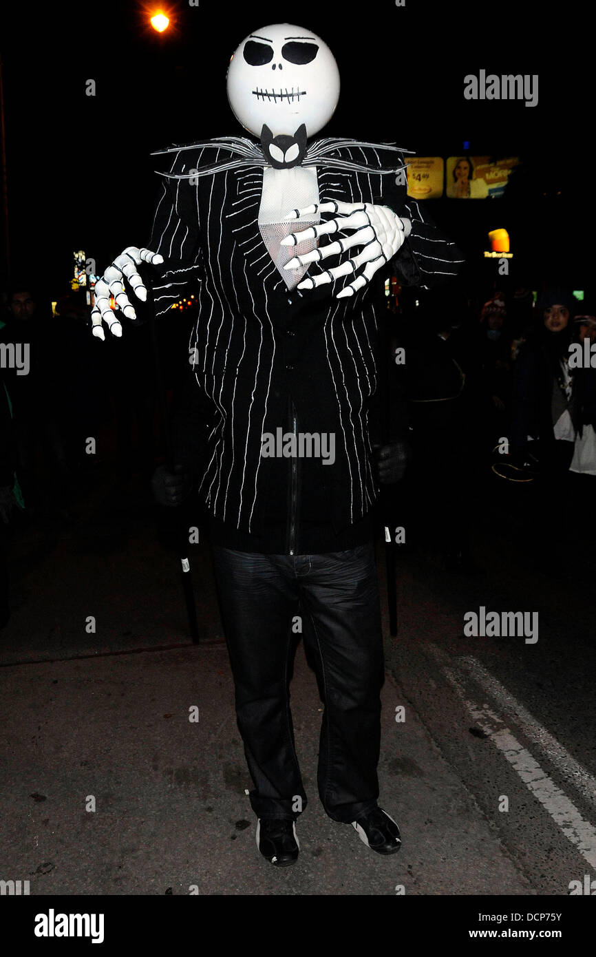 Jack Skellington costume  Annual Halloween on Church Street - The Block Party Toronto, Canada - 31.10.11 Stock Photo