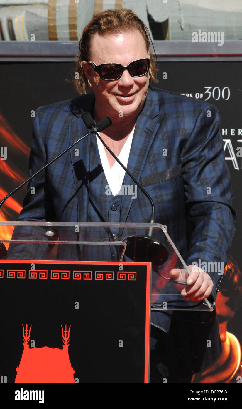 Mickey Rourke Hends Mickey Rourke Mickey Rourke is honoured with a Hand and Footprint ...