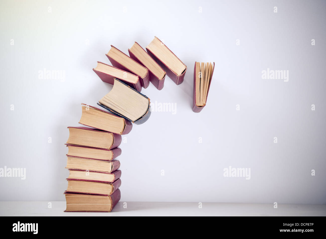 Books falling down Stock Photo Alamy