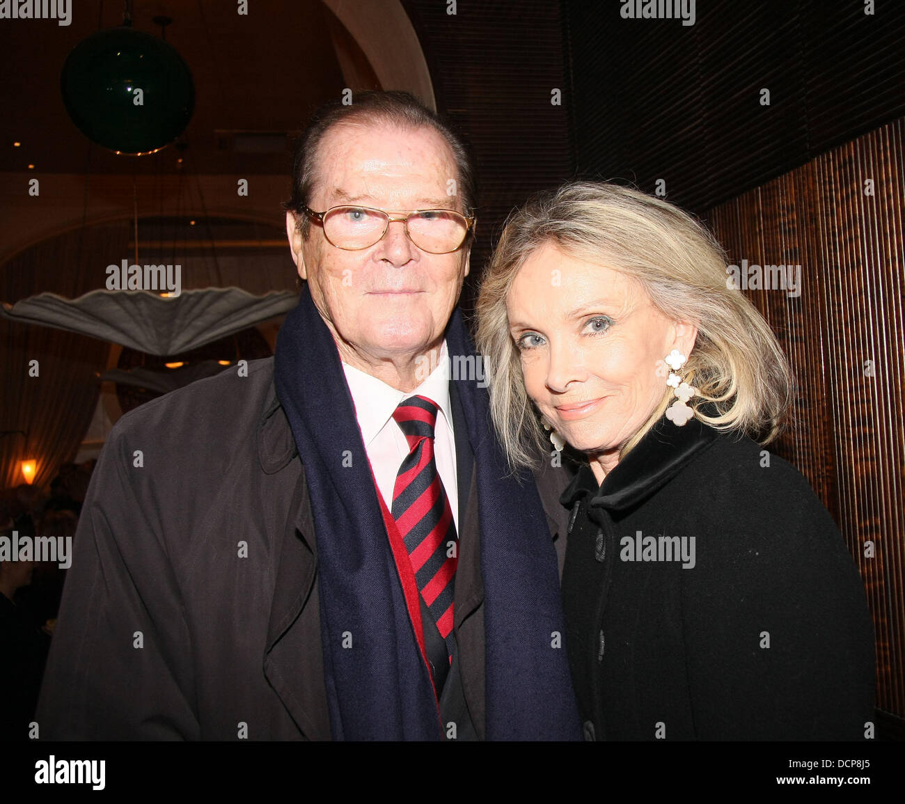 Sir Roger Moore and his wife Kristina Tholstrup attend The Sunday Times Winner's Dinners Awards 2011 at The Belvedere, Holland Park London, England - 01.11.11 Stock Photo
