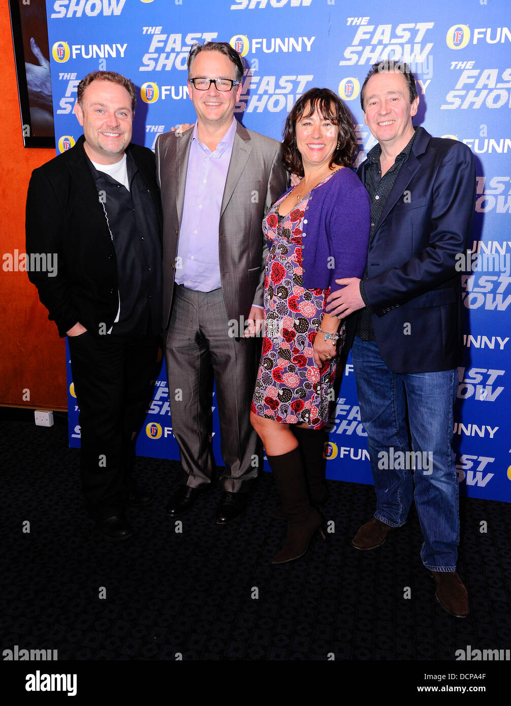 John Thomson, Charlie Higson, Arabella Weir, Paul Whitehouse 'The Fast Show' - VIP screening - Arrivals London, England - 02.11.11 Stock Photo