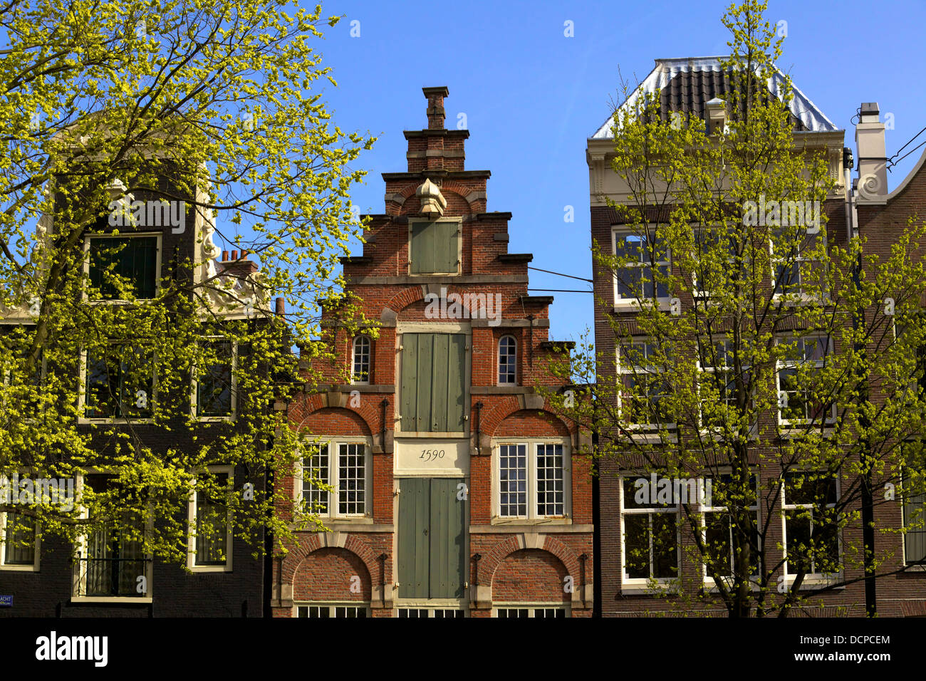 Gabled Canal House, Herengracht, Amsterdam, Netherlands, Europe Stock Photo