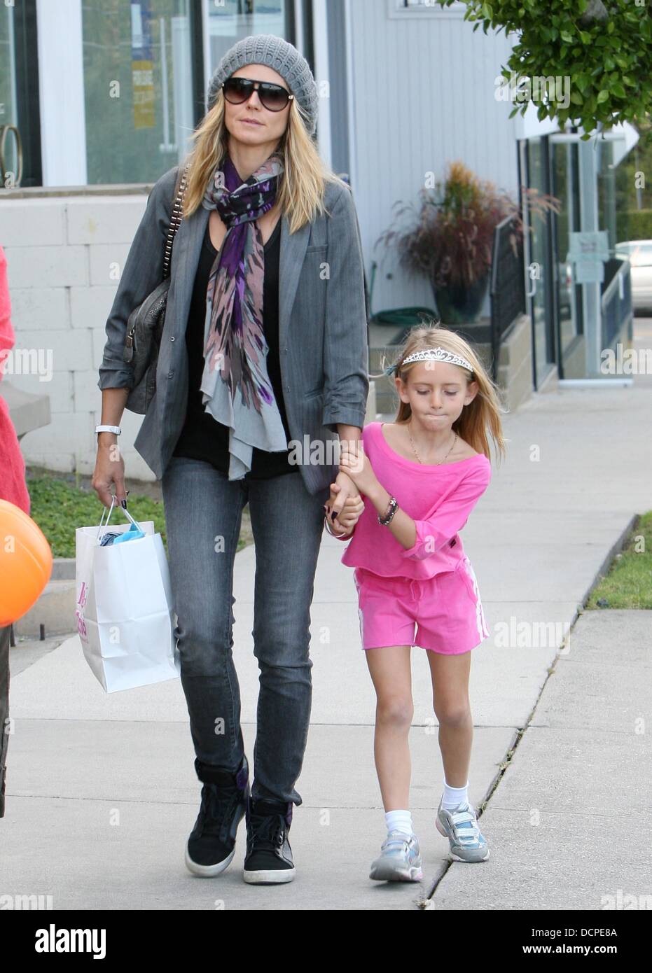 Heidi Klum shopping with her daughter Leni in Brentwood Brentwood