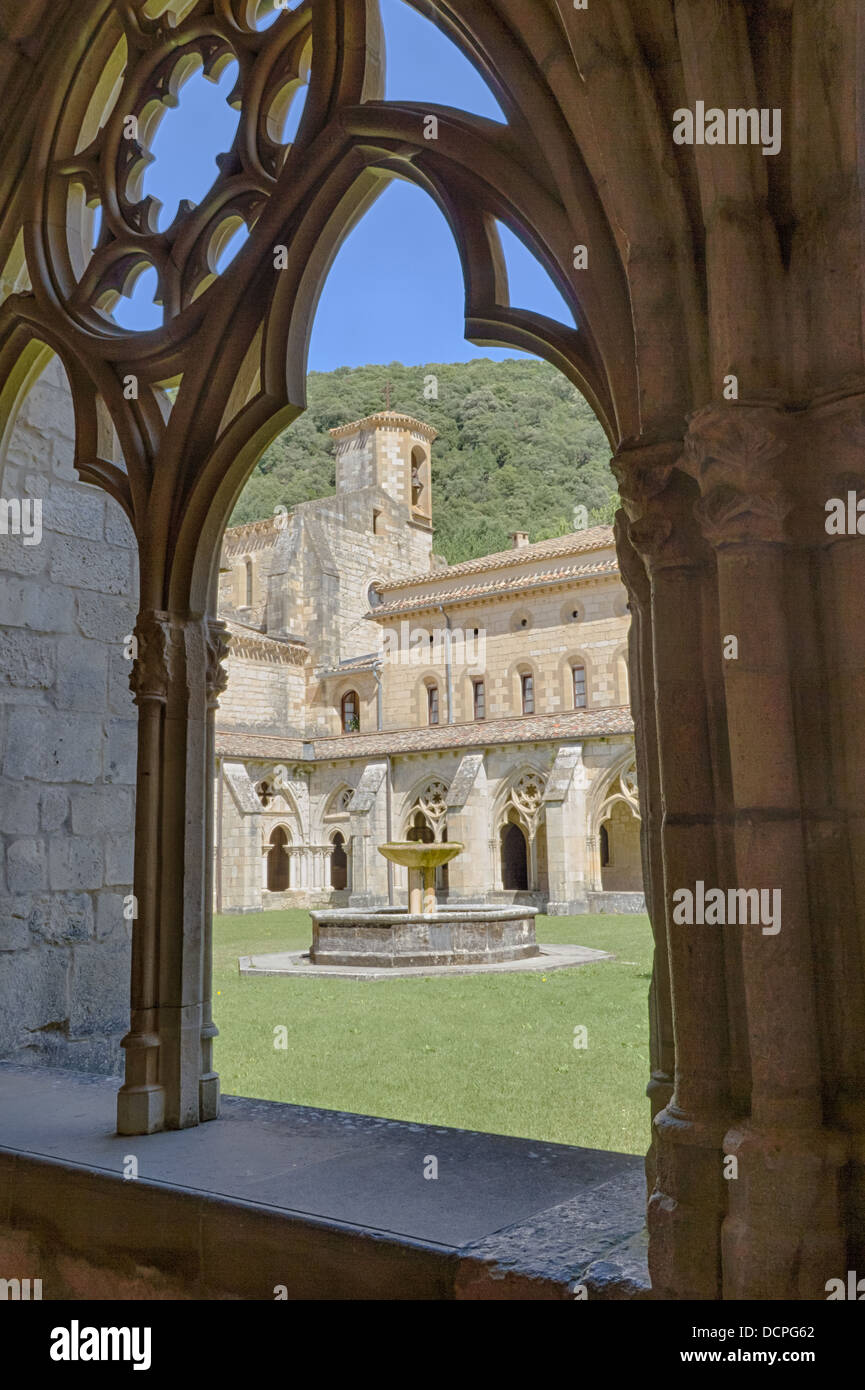 The cloister of the monastery of Irantzu - Basque Country - Spain Stock Photo