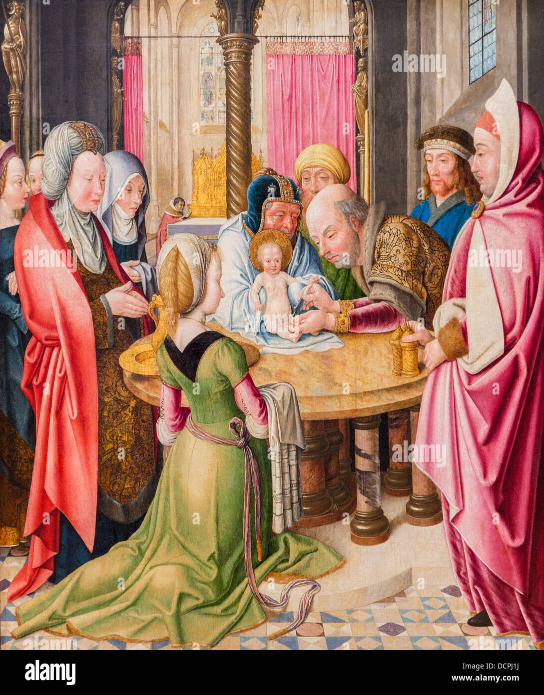 15th century  -  The Circumcision of Jesus, 1490 - Master of Saint Severin - Cologne Philippe Sauvan-Magnet / Active Museum Stock Photo