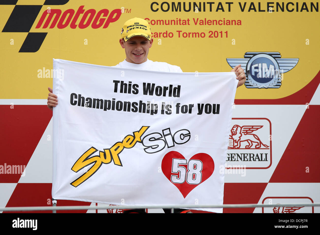 World Champion 2011 in the Moto2 class Stefan Bradl (GER) MotoGP Valencia Valencia, Spain - 06.11.11 Stock Photo