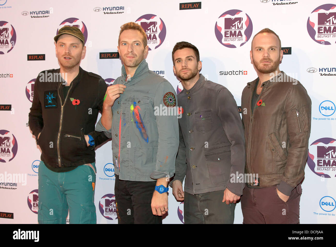 Drummer Will Champion, of Coldplay performs as they promote their fifth  studio album, Mylo Xyloto, released earlier this year, at The O2 Arena,  Greenwich, south London Stock Photo - Alamy