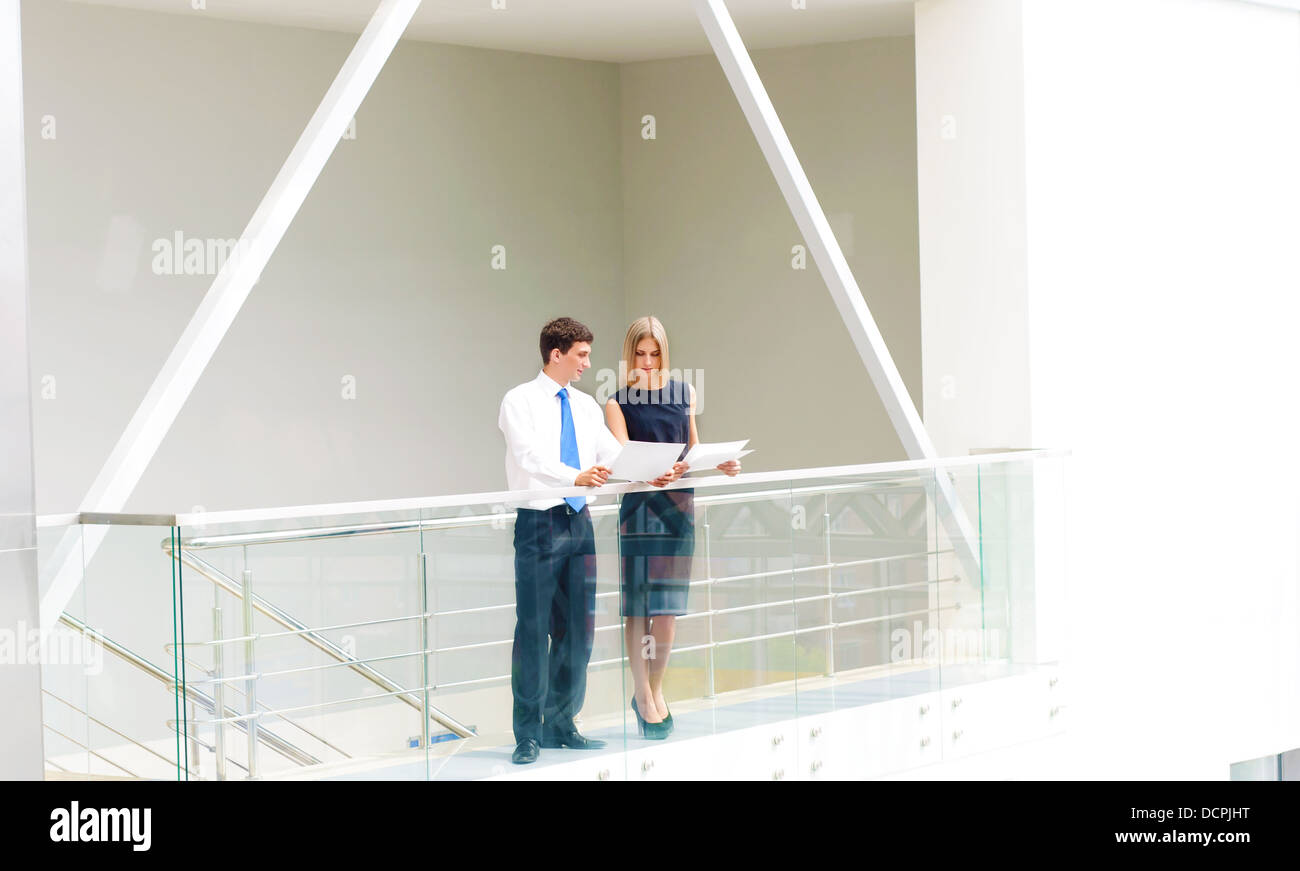 business man and business woman in the office Stock Photo - Alamy