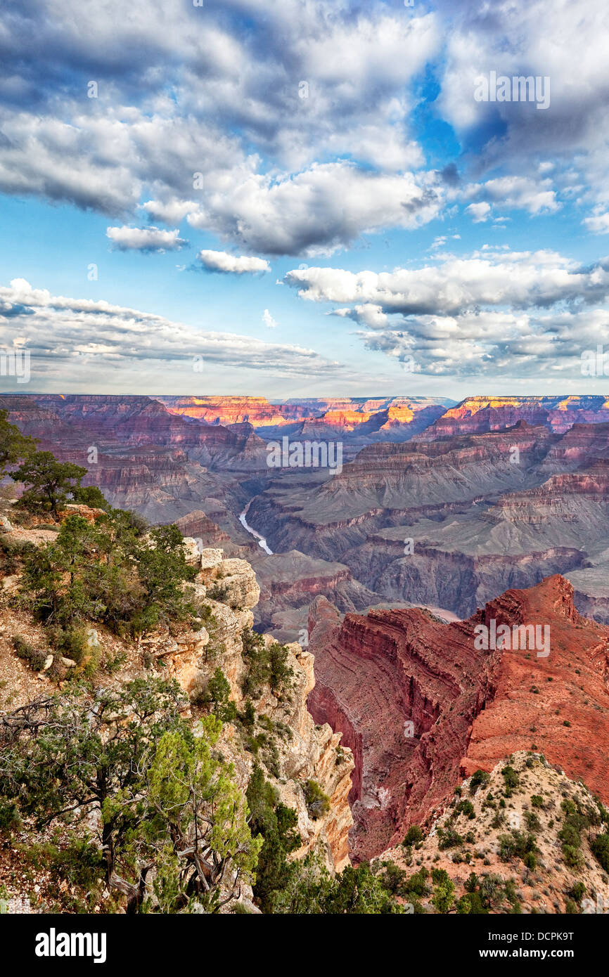view of Grand Canyon and Colorado river Stock Photo - Alamy