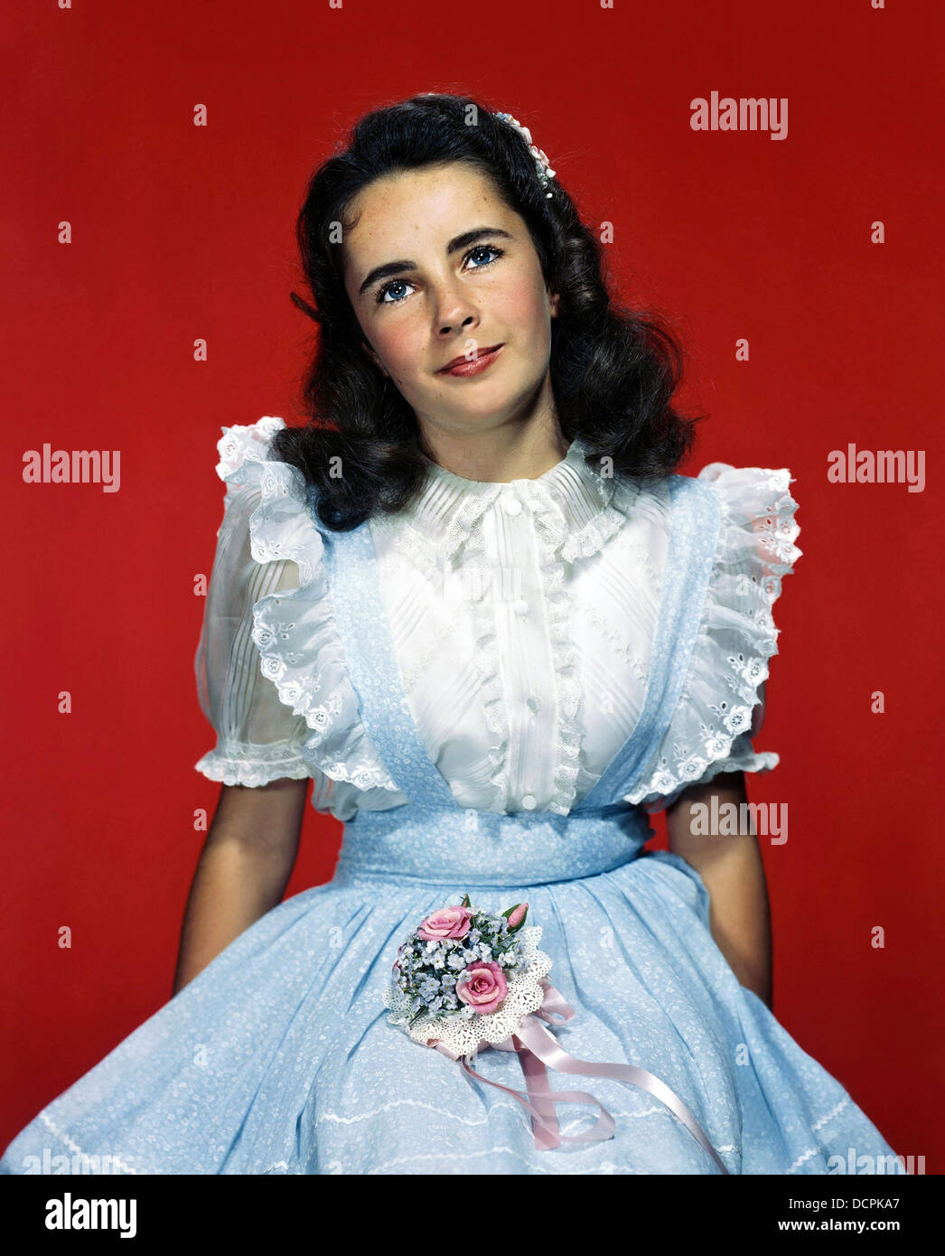 ELIZABETH TAYLOR (1932-2011) Anglo-American film actress about  1950 Stock Photo