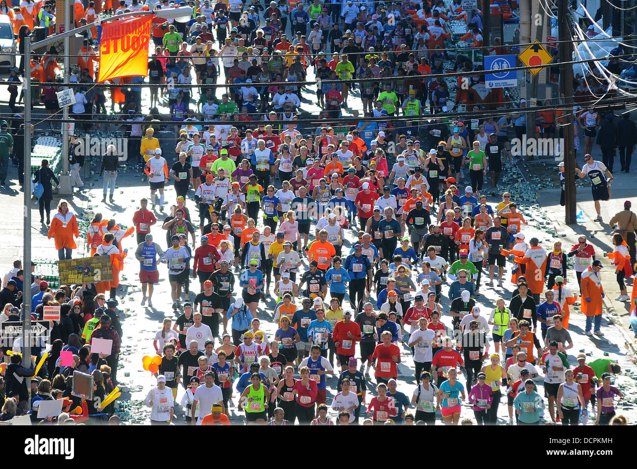 Marathon Runners competing the 2011 ING New York City Marathon New York City, USA 06.11.11