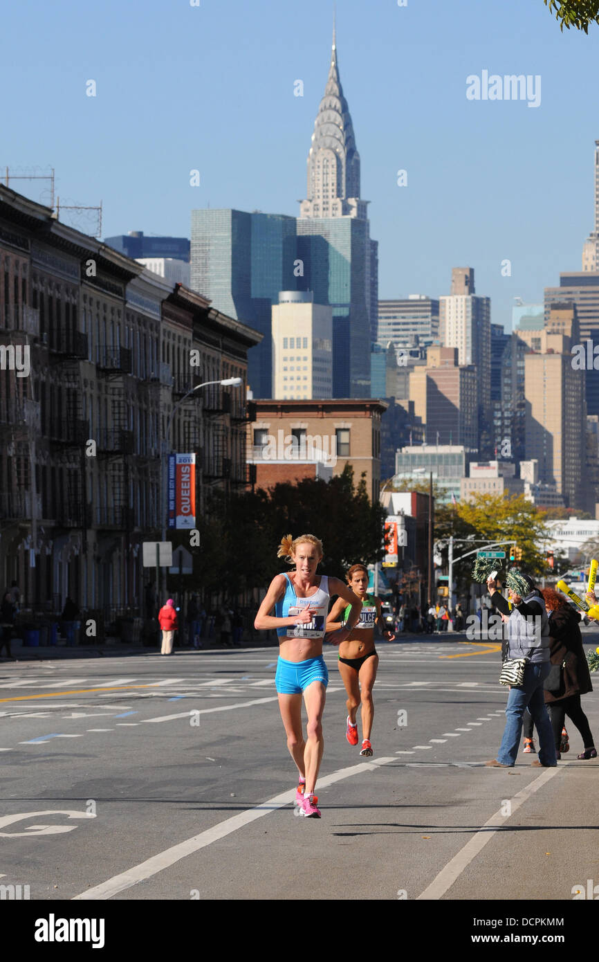 Kim Smith  competing the 2011 ING New York City Marathon  New York City, USA - 06.11.11 Stock Photo