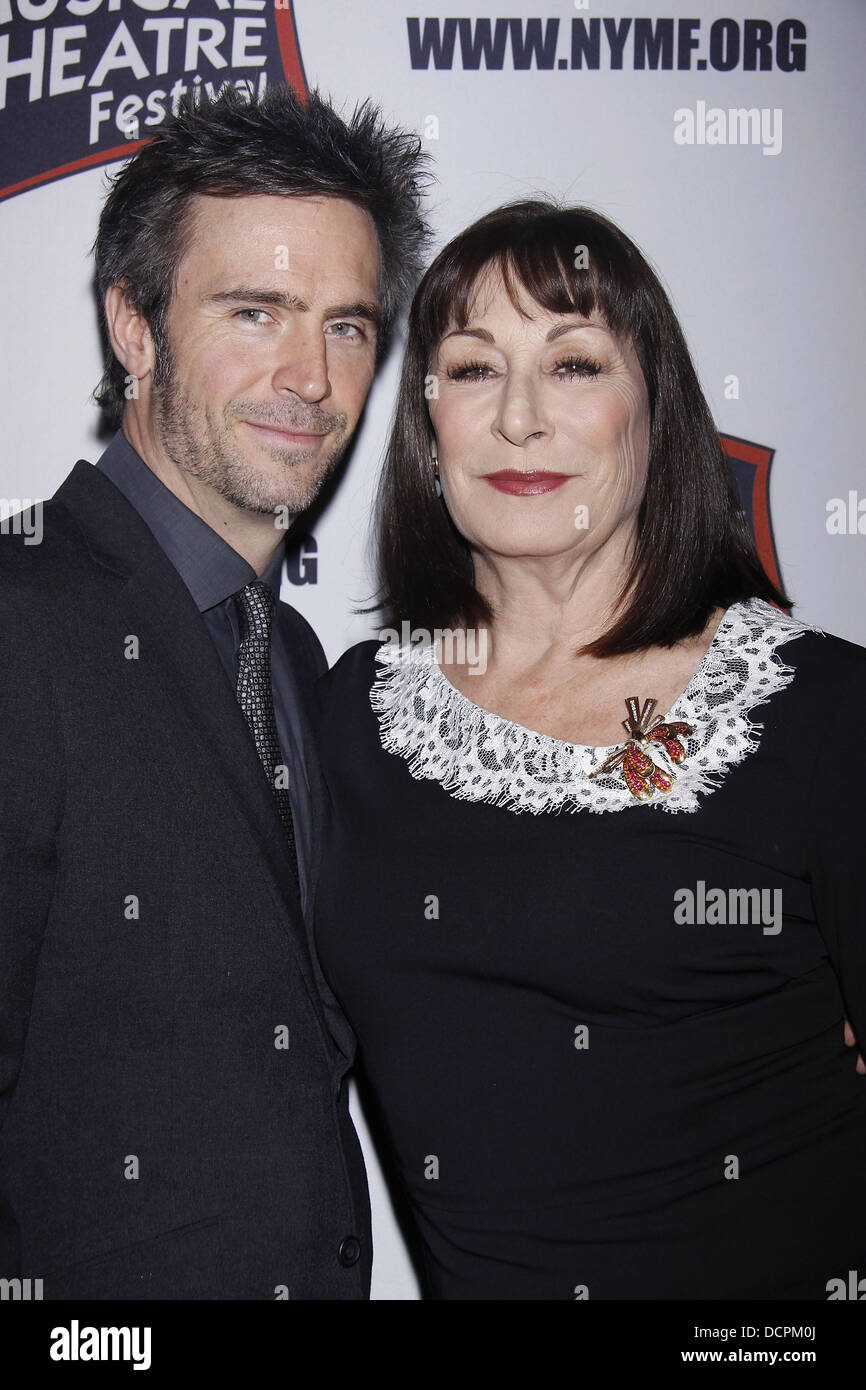 Jack Davenport and Anjelica Huston  The New York Musical Theatre Festival's Eighth Season Awards Gala at the Hudson Theatre - Arrivals  New York City, USA - 06.11.11 Stock Photo
