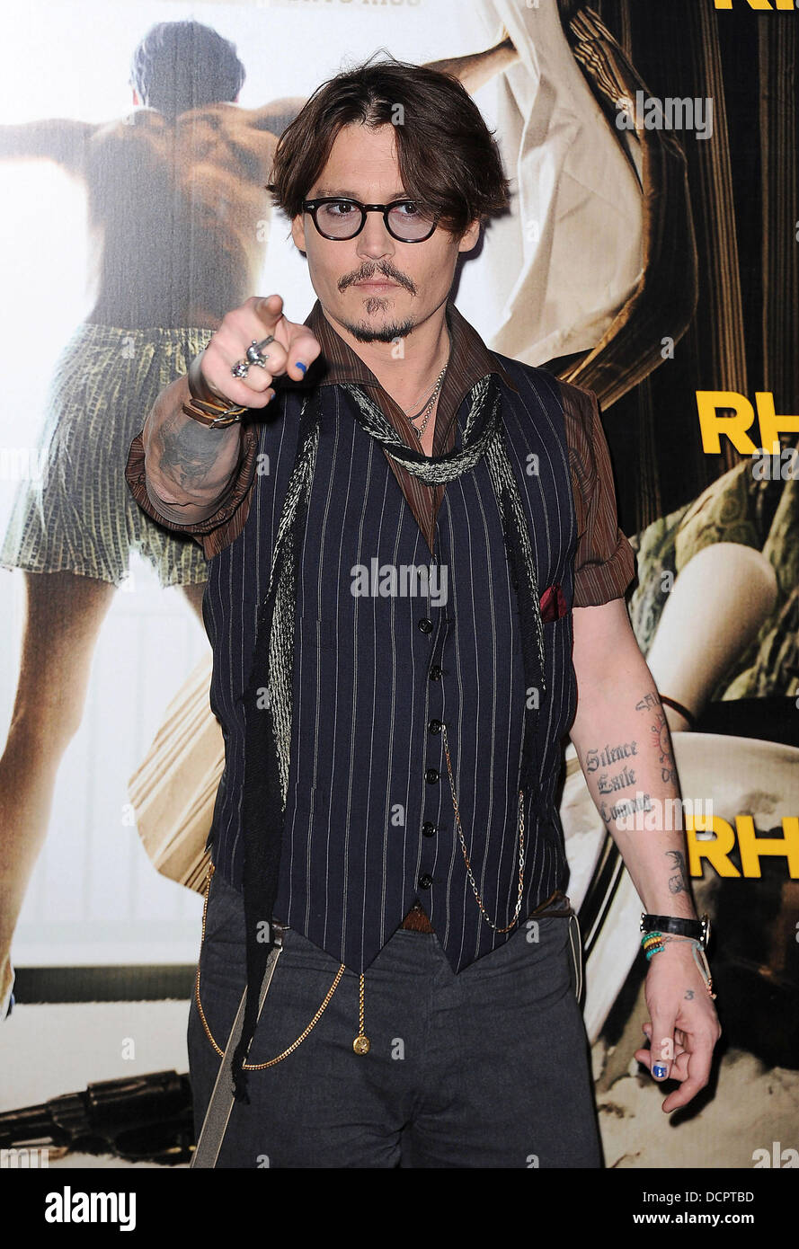 Johnny Depp The Paris Premiere of 'The Rum Diary' held at Gaumont
